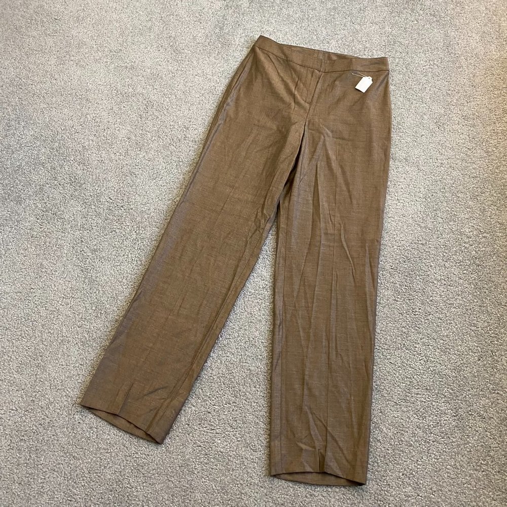 * St. John Slim Legs Pants in Brown Soft Fabric Size 2    - 1E1557